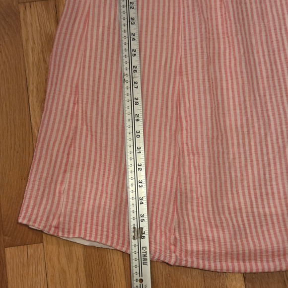 Sézane Juliette Pink Candy Stripe Tie-Strap Midi Dress, 100% Cotton, Sz FR36 US4 - Picture 9 of 14